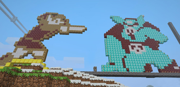 8-bit minecraft zelda