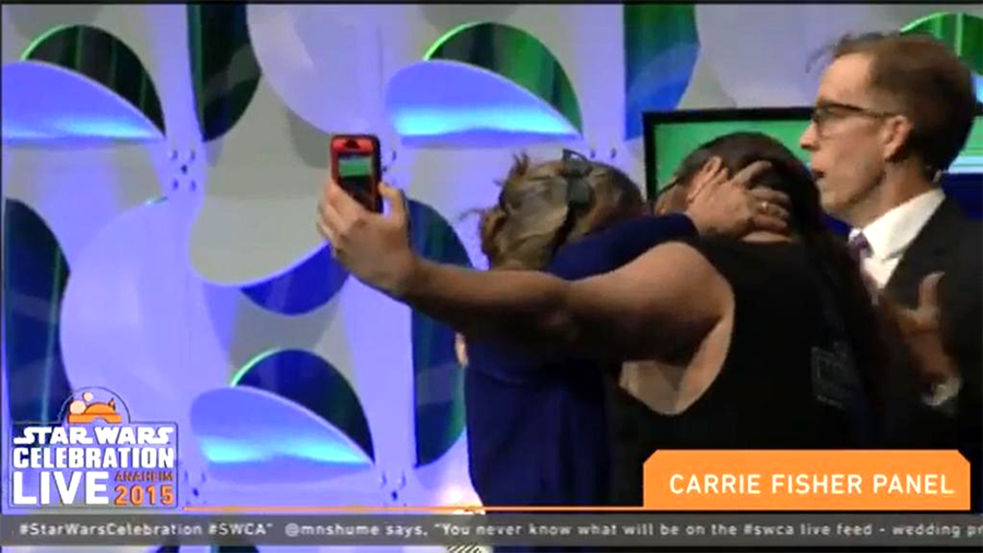 carrie fisher kiss