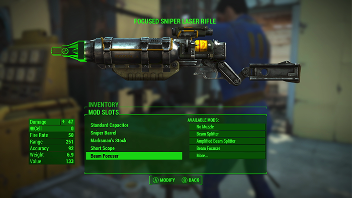 focused laser rifle fallout 4